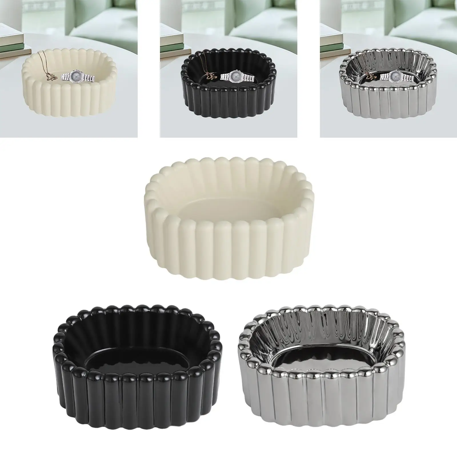 

Керамический поднос для хранения украшений, многофункциональный, вертикальный, для декора дома, подарок на новоселье, для гостиной, прихожей, спальни