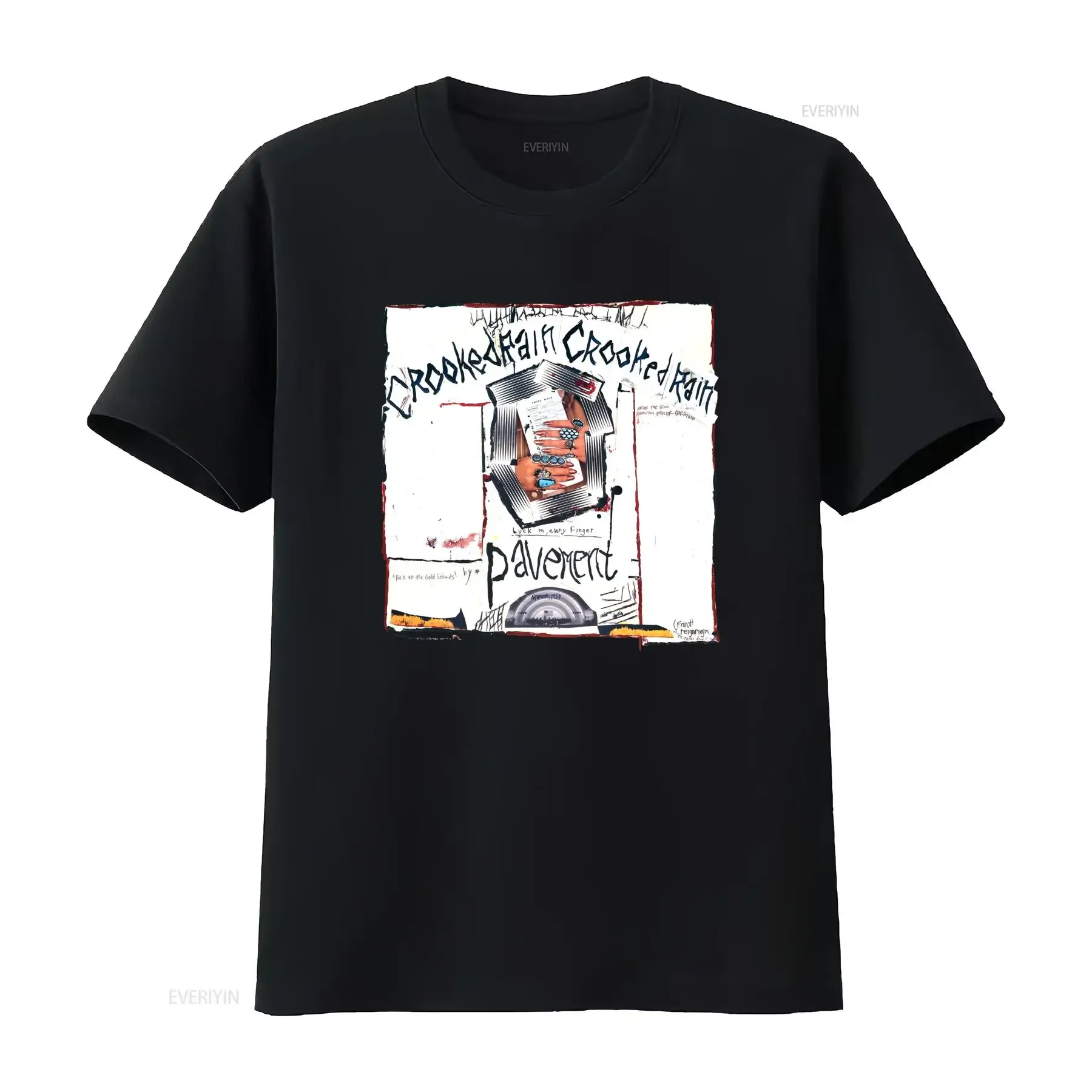 Pavement Band Crooked Rain T Shirt Full Size S 5XL Unique Art Print Design Rock Merch vintage Washed homme Comfortable Stylish