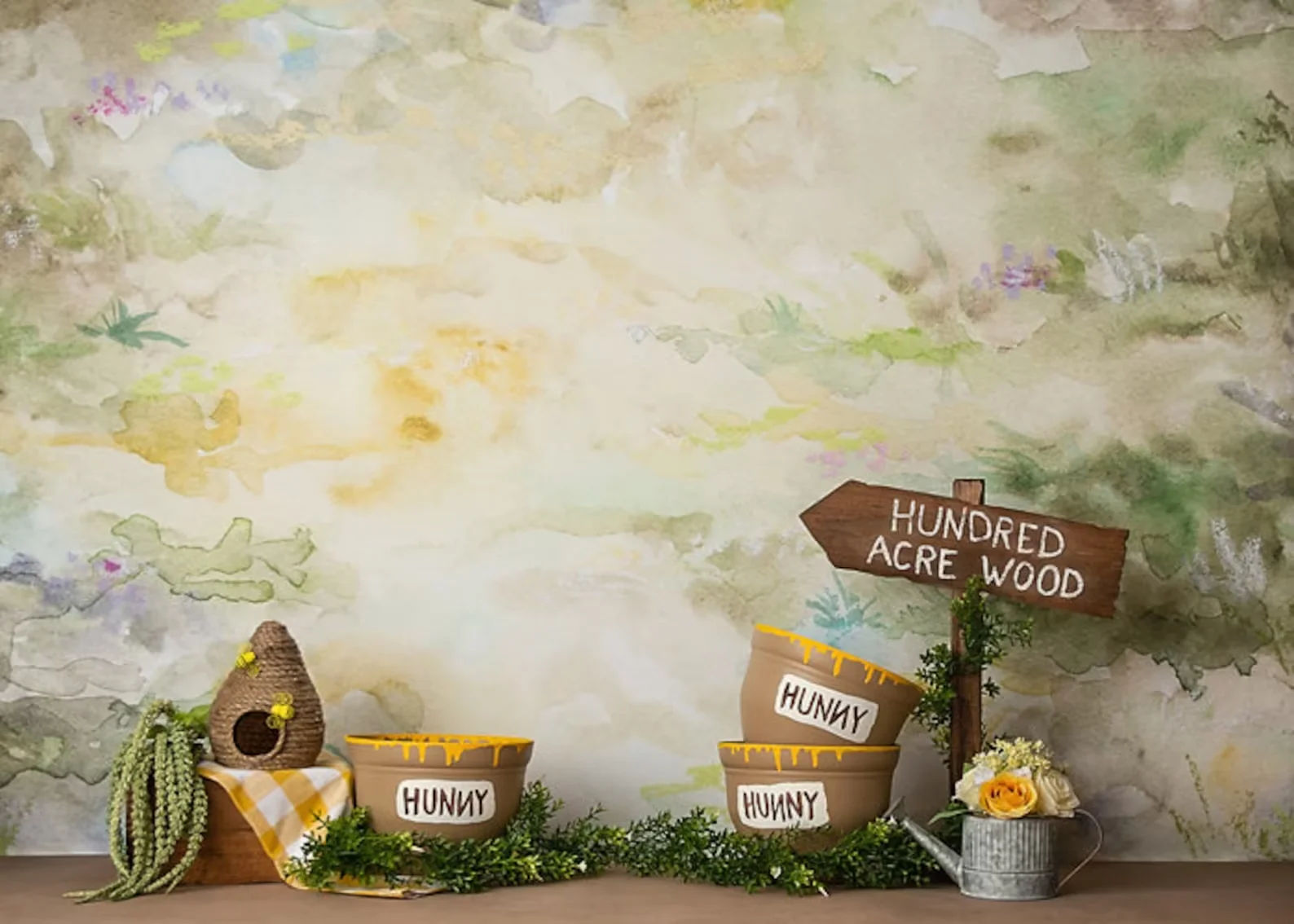 هوني بير ويني ذا بوه التصوير خلفية الحلو العسل الطفل الوليد الطفل صورة عيد ميلاد خلفية الصورة التصوير الفوتوغرافي