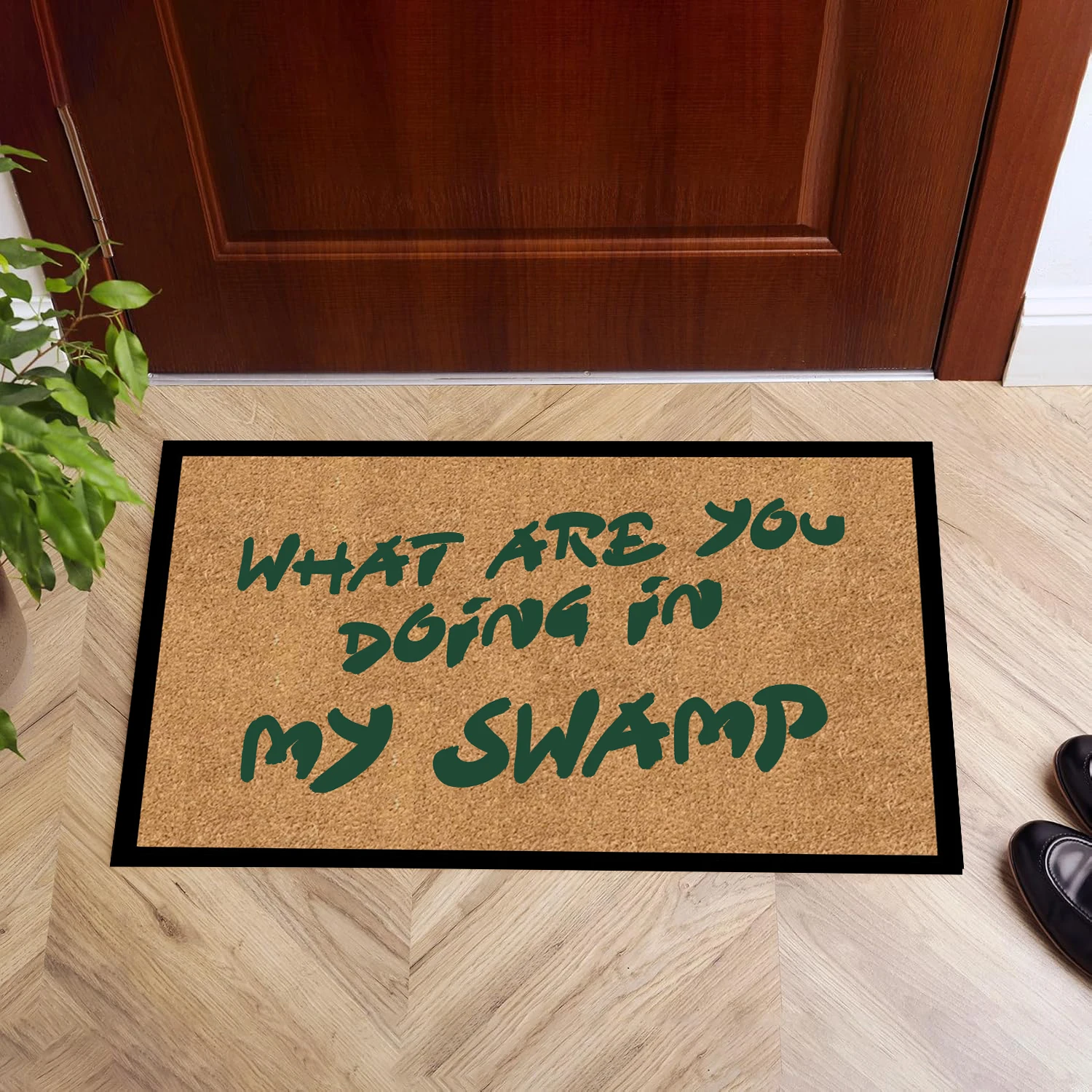 What Are You Doing My Swamp Doormat Rubber Bathroom Kitchen Mat Garden Garage Door Floor Mat Non-Slip Carpet Entrance Rug