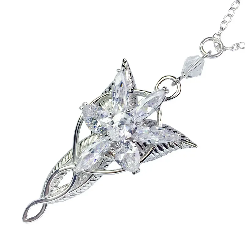 LOTR Arwen Evenstar Pendant Necklace Hobbit Fashion Princess Women Necklace Fan Gift High Quality