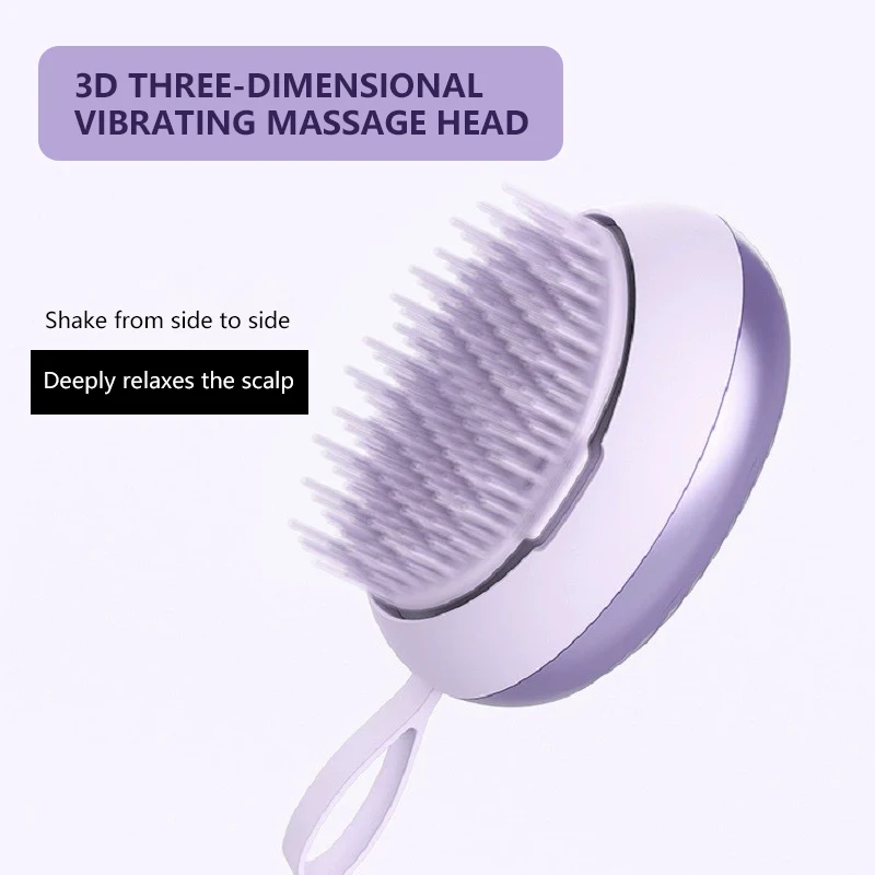 مدلك فروة الرأس الكهربائي لتمشيط خطوط الطول تخفيف الصداع الاهتزاز تدليك الأيونات السالبة العناية بالشعر مدلك