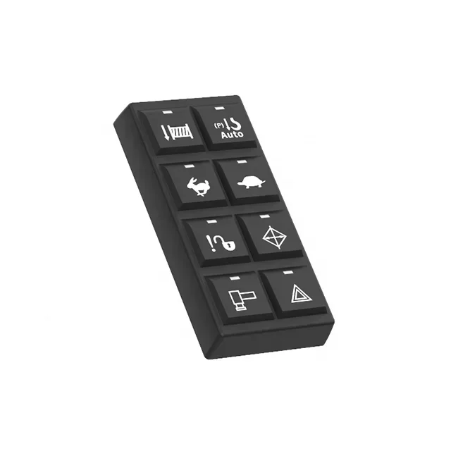 

High Quality, Good Price Automotive Electronic Backlit Intelligent CAN Bus 8 Keys Keypad Silicone Button Pad Plastic