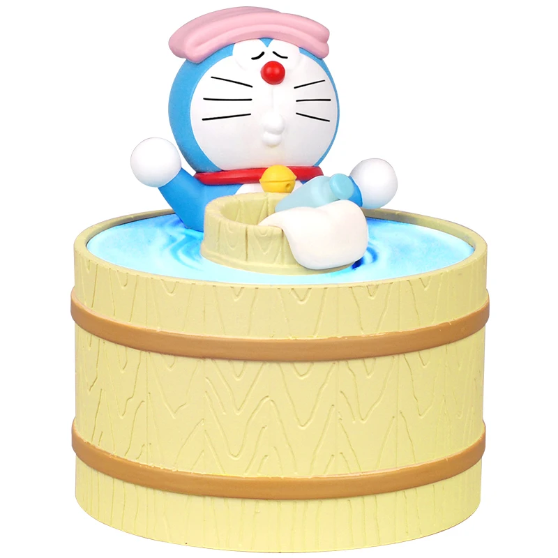 Original Doraemon Kawaii Anime Figure Robot Cat Japanese Bath Tub Humidifier Action Figure Cute Toys Gift