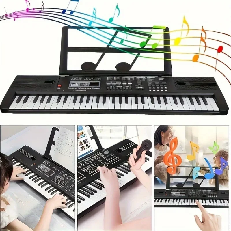 New 61 Key Electronic Piano Early Education Toy for Boys and Girls Beginner Portable Keyboard Instrument