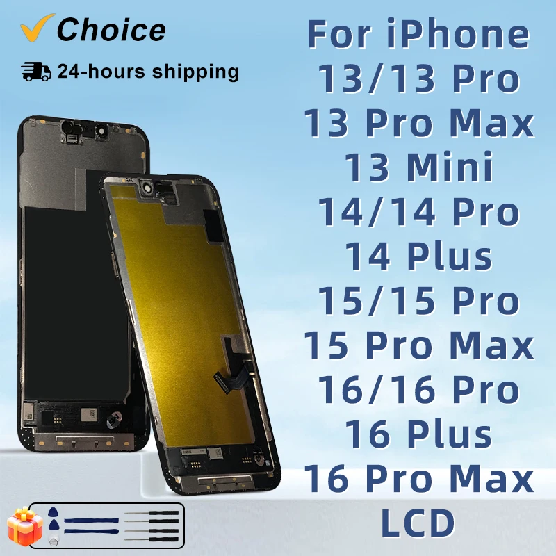 LICACIÓN OLED para iPhone X Display XR 11 LCD 13 Pro Max pantalla para iPhone 13 Mini 14 Plus 15 Plus pantalla 15Pro reemplazar 16 Pro Max