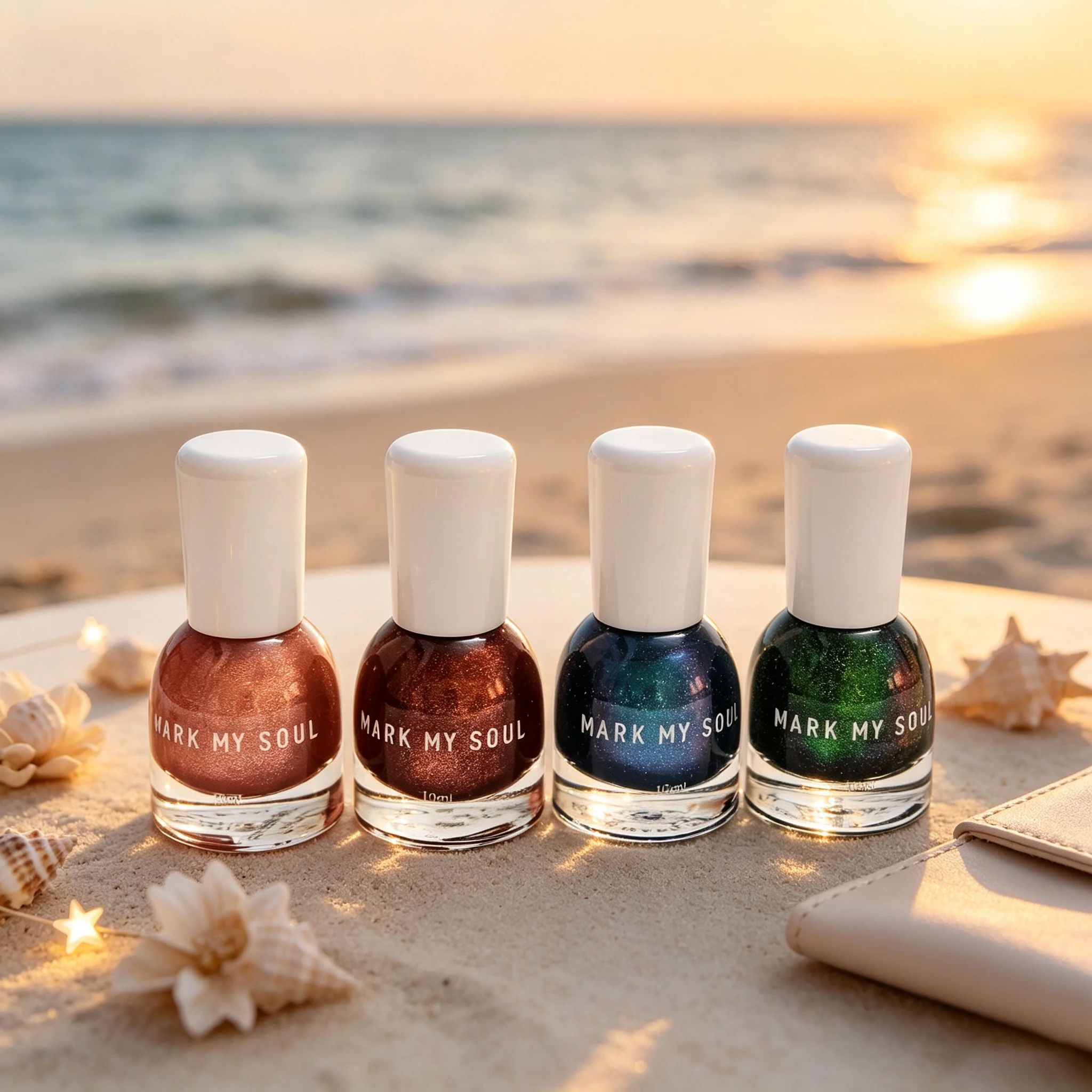 4pcs Milk Tea Nude Pink Galaxy Aurora Contrast Glass Star Cat Eye,No UV Lamp Nail S55/S56/S57/S58,Quick Dry Non Peel Off