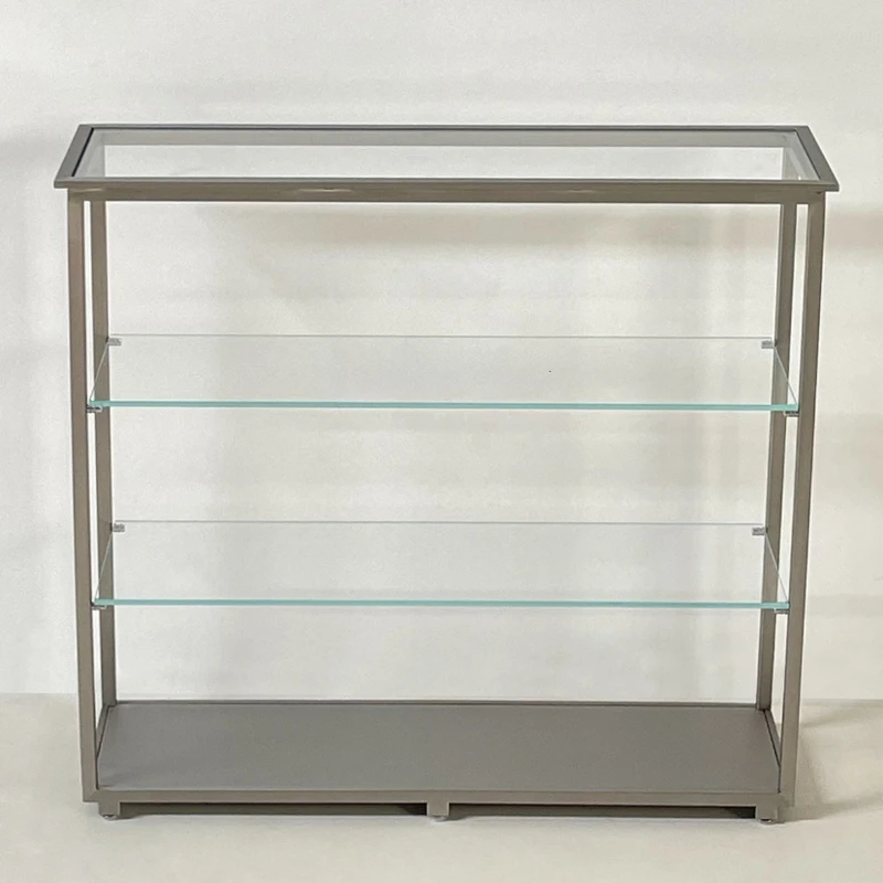 Clothing store stainless steel glass Zhongdao Taiwan women's clothing buyer store middle display rack industrial wind