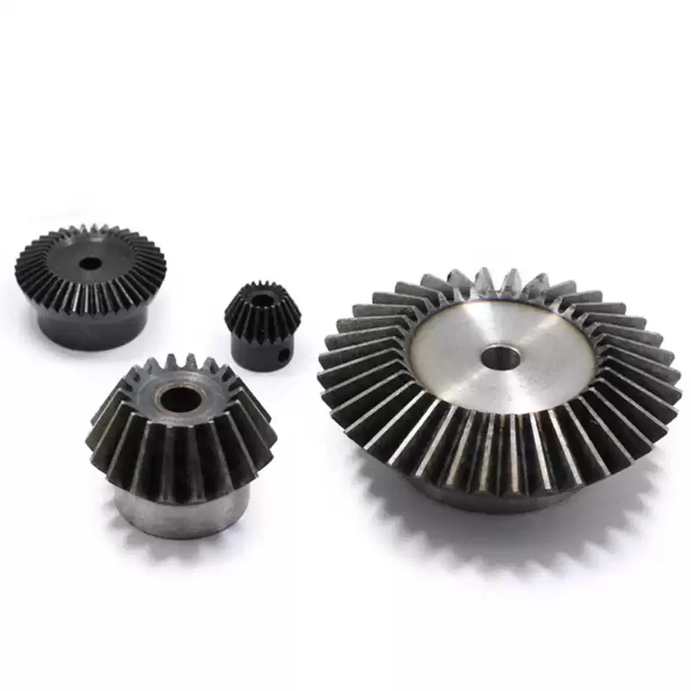 1PCS Bevel Gear 0.5~2 Modulus 12Teeth 45# Steel Inner Hole 6/8/10/12mm Gear 90 Degrees Meshing Angle Steel Gears Screw Hole M5