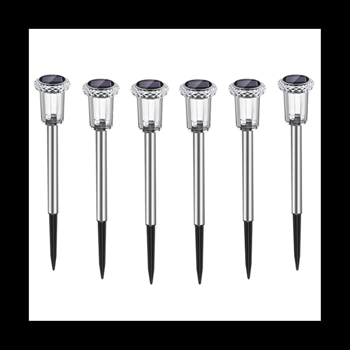 

Солнечные садовые фонари на открытом воздухе, светодиодные солнечные садовые фонари, уличные газонные фонари, светодиодные солнечные наземные фонари (теплый белый), 6 шт.