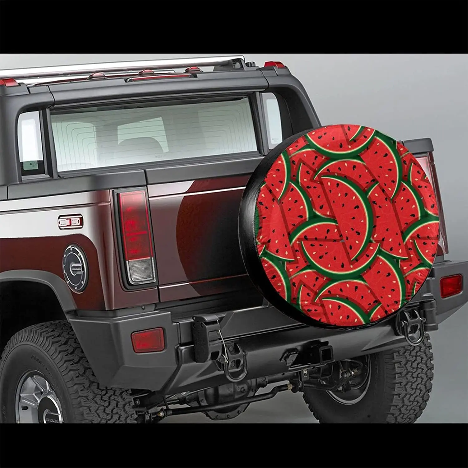 Watermelon Slices Spare Tire Cover Waterproof Dust-Proof Wheel Protectors Universal for Trailer,,SUV,RV and Many Veh