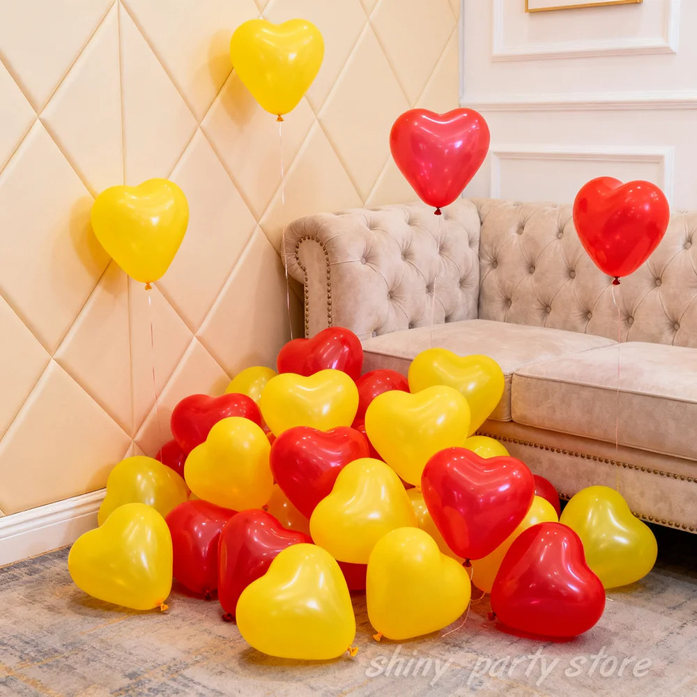 10/20/50 個 10 インチ ハート型バルーン ラブ ラテックス ヘリウムバルーン ベビー記念日 誕生日 結婚式 バレンタインデー 婚約