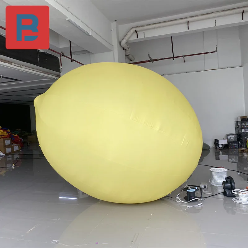 Giant inflatable lemon model simulation lemon orange fruit festival music festival bar stage lighting advertising decoration