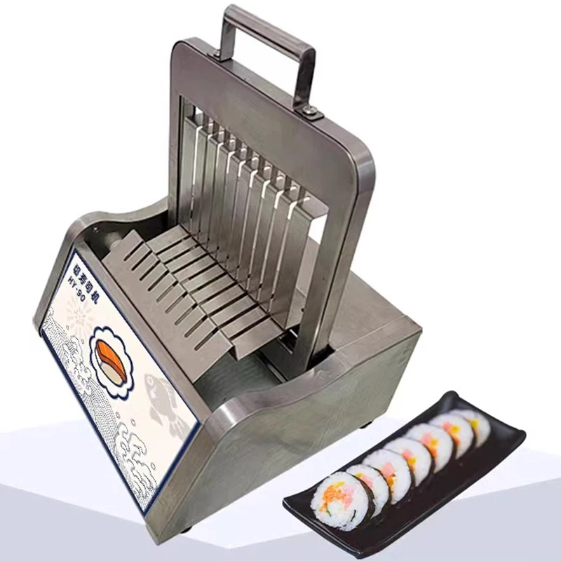 Sushi Roll Cutter Slicing Machine Commercial Sushi Slicer for Snack Shop Japan Rice Sushi Roll Cutting Tool