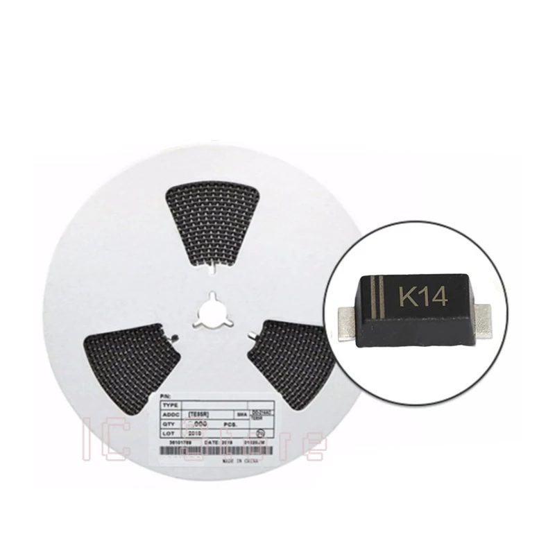 

3000 шт. 1000 шт. 500 шт. 50 шт. DSK14 диод Шоттки DS14W K14 SMT SOD-123FL 40 В 1A SS14 небольшой объем SOD123
