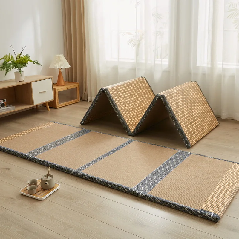 

Tatami folding mattress, brown whisker mattress, student mattress, breathable sweat steaming pad, Japanese and Korean floor mat