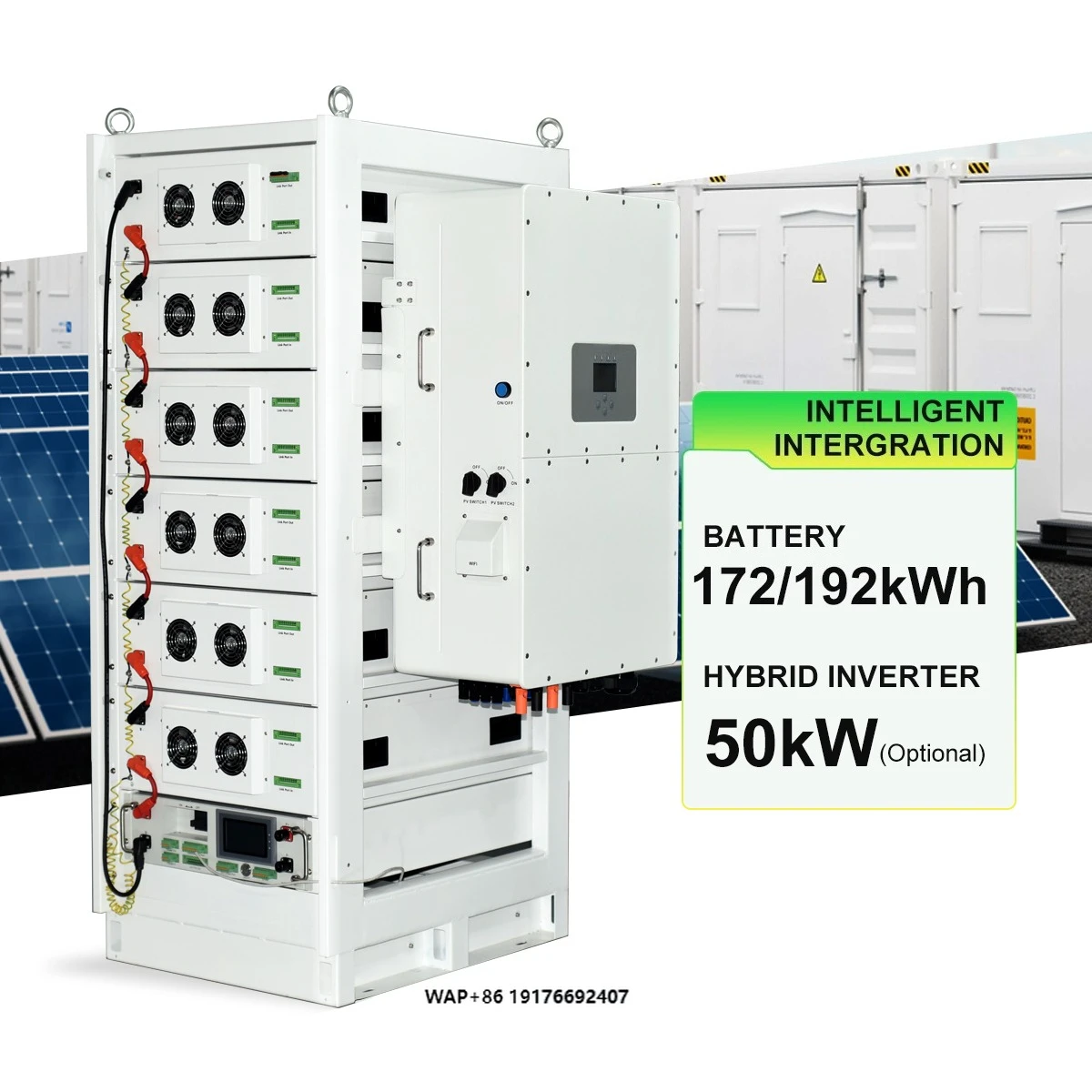High Voltage 100kWh 192KWH LifePO4 Energy Storage Battery Bank BYD HV Lithium Batteries for Commercial Energy Storage