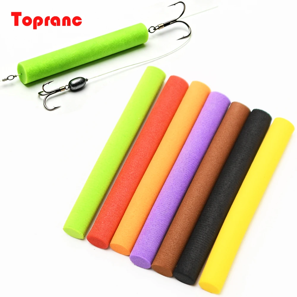 Topranc 5Pcs EVA Carp Fishing Foam Sticks 8mm 6mm Cylinder Float Making Fly Tying Rig Sticks Aligners Pop-up Baits Carp Fishing