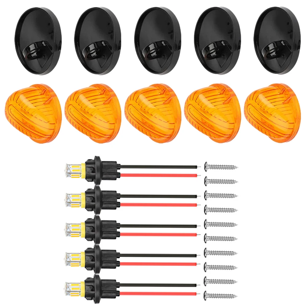 

5pcs Cab Marker Lights For Chevrolet GMC C/K series Full Size PICKUP Trucks 1973-1987 hevrolet Full Size 1973-1991