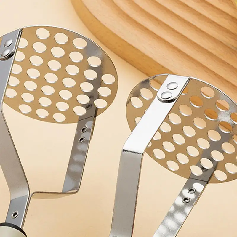 Trituradora de patatas de acero inoxidable, máquina Manual de barro a presión para frutas y verduras, trituradora de alimentos para niños, dispositivo de fabricación Gourmet