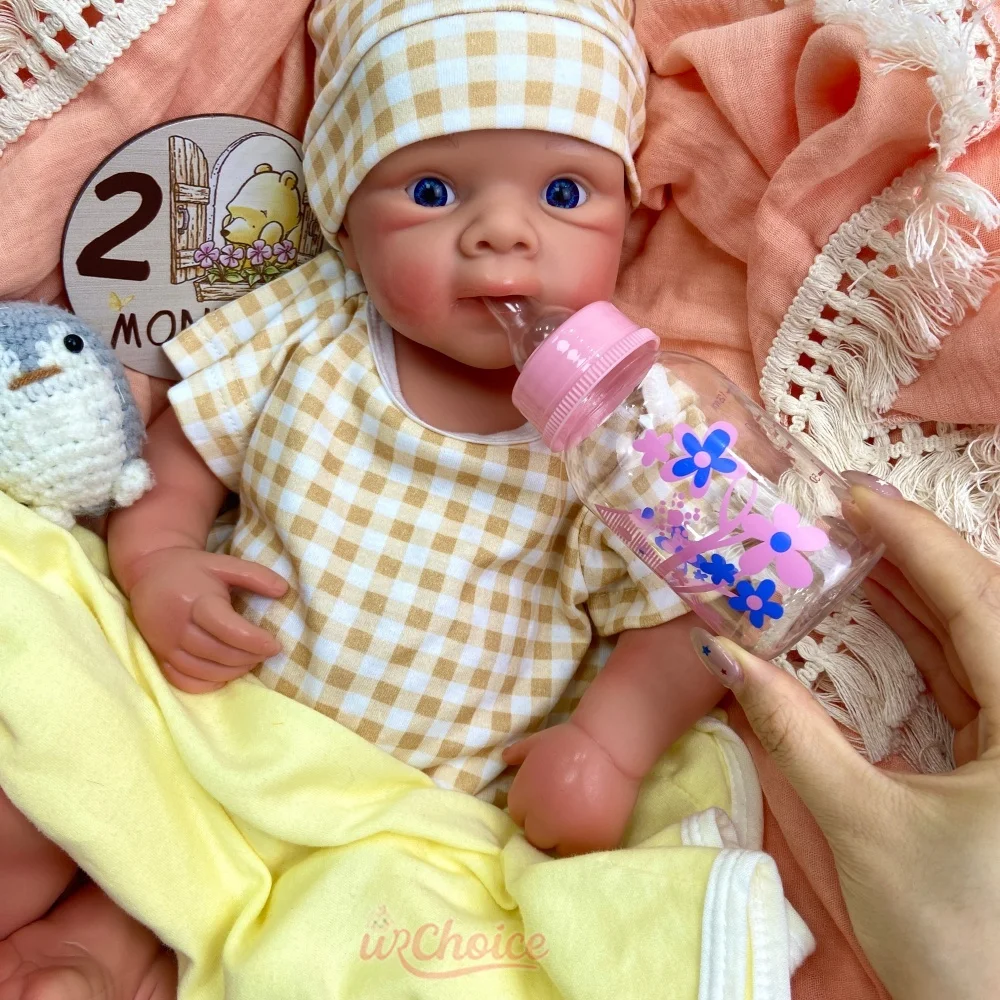 Lifelike Silicone Reborn Doll Full Silicone Body 20Inch Anatomically Correct Waterproof Realistic Play Doll for Christmas Gift