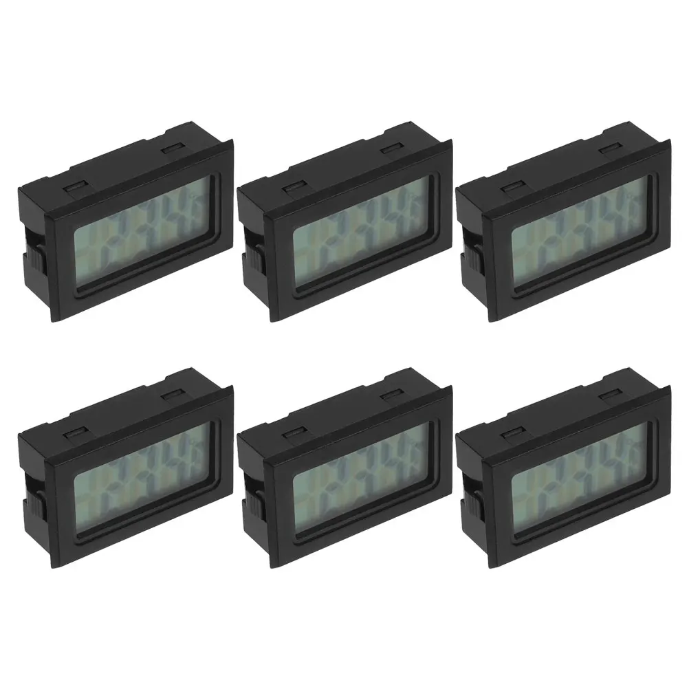 

6pcs Digital Thermometer High Precision Temperature Gauge Compact Indoor Outdoor Room Thermometer For Home Car Garage Greenhouse