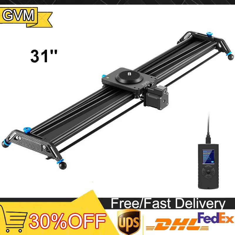 

GVM 32" Professional Video Aluminum Alloy Motorized Camera Slider for Most DSLR Cameras