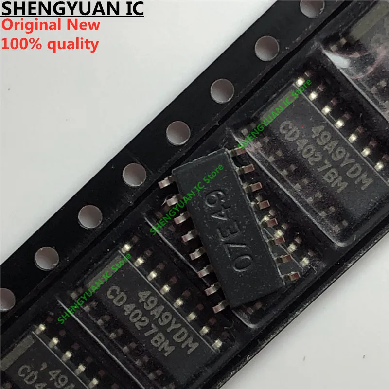 100 pcs/lot CD4027BM96 CD4027BM SOP-16 CD4027 CMOS Dual J-K Master-Slave Flip-Flop 100% new imported original 100% quality