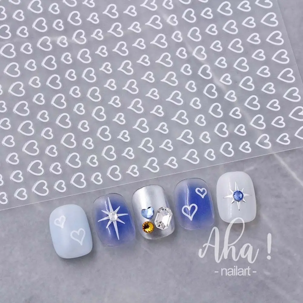 Self-adhesive Hollow Heart Korean Nail Art Heart Nail Stickers Manicure Accessories Nail Art Decorations Love Heart Nail Decals