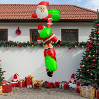 8FT Christmas Inflatable Outdoor Decoration With LED Lights, Blow Ups for Lawn Yard Xmas Decor