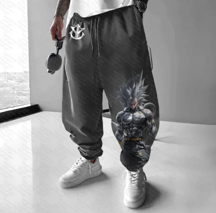 

Official Dragon Ball character printed men's and women's universal long pants, pure cotton loose autumn winter fleece long pants