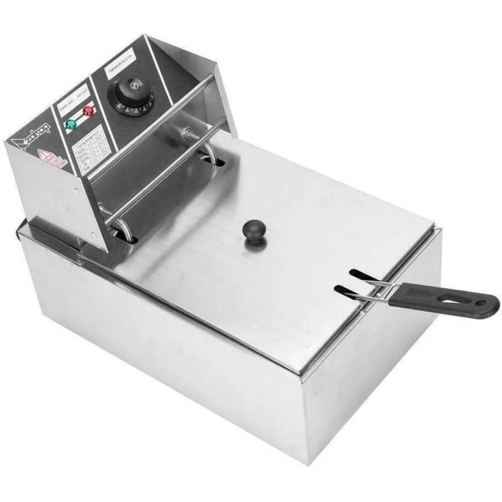 

6L 6.3QT Commercial Electric Deep Fryer with Fry Basket for Restaurant Use