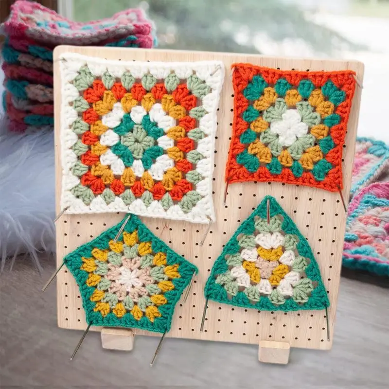 Granny Squares Blocking Board Kit Wooden Crochet Blocking Board For Sewing Quilting Excellent Gifts For Knitting Crochet