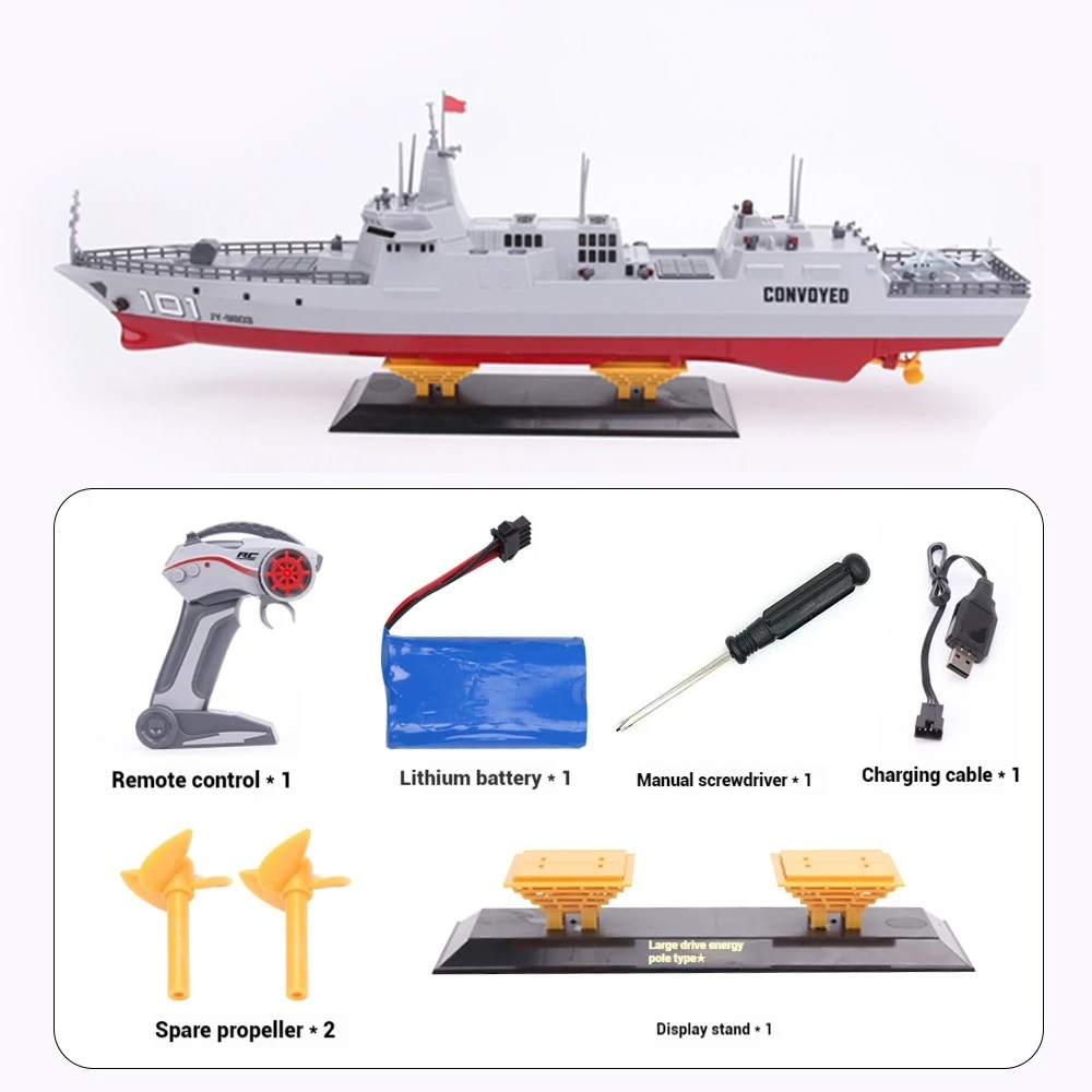 Rc Battleship Oversized Simulation Destroyer Large Navigation Remote-controlled Boat Dual Motor Drive Remote-controlled Boat Toy