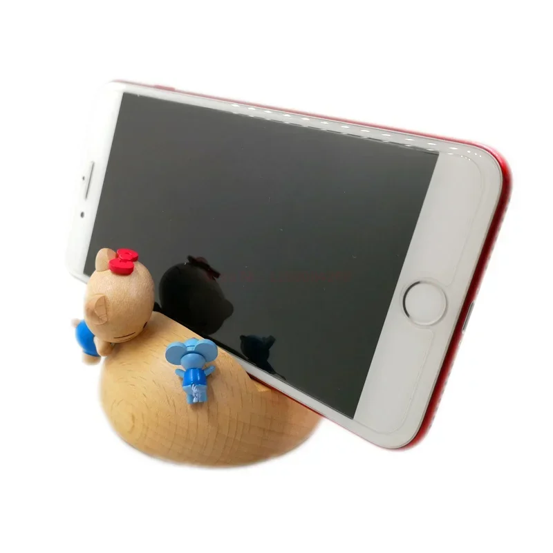 

Sanrio мультфильм Хелло Китти Творческий твердый деревянный держатель Мини настольная модель украшения игрушка детский подарок на день рождения