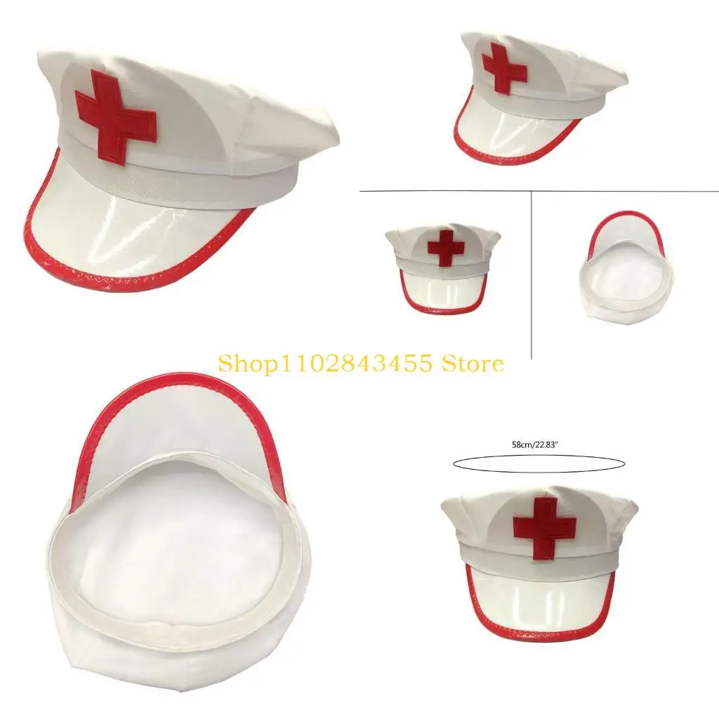 49MC Nurse Party Cosplay Hats Party Boy Masquerade Party Cosplay Accessory for Nurse Party Masquerade Hats