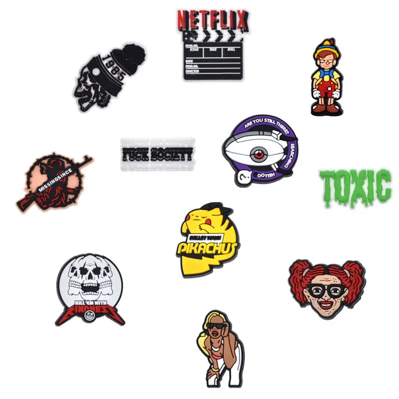 1Pcs Skull of Terror Shoes Charms PVC Shoe Bag Accessories For Sandals Decoration Buckle  Friends Party Gifts Support wholesale image 4