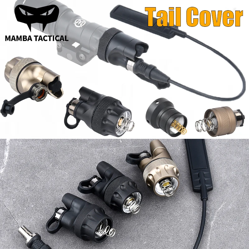 

WADSN Tactical Flashlight Metal DS00 Remote Control Tail Cap For M300 M600 Flashlight Replacement Part SL07 Tail Cover Switch