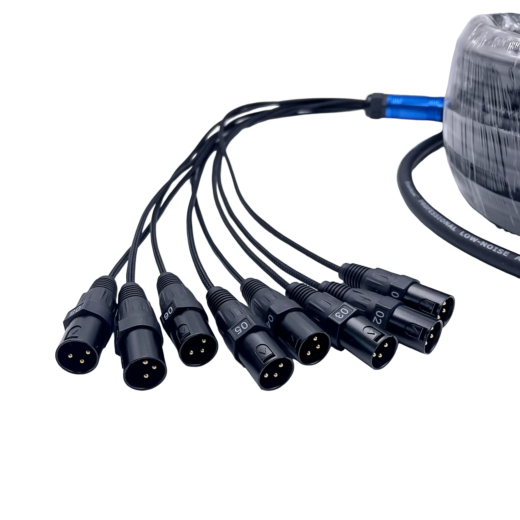 المهنية الصوت 8 قناة 20 متر XLR ميكروفون ثعبان كابل الصوت المرحلة مربع