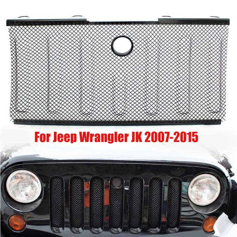 

Car Front Bumper Mesh Grille Trim for Jeep Wrangler JK 2007-2015