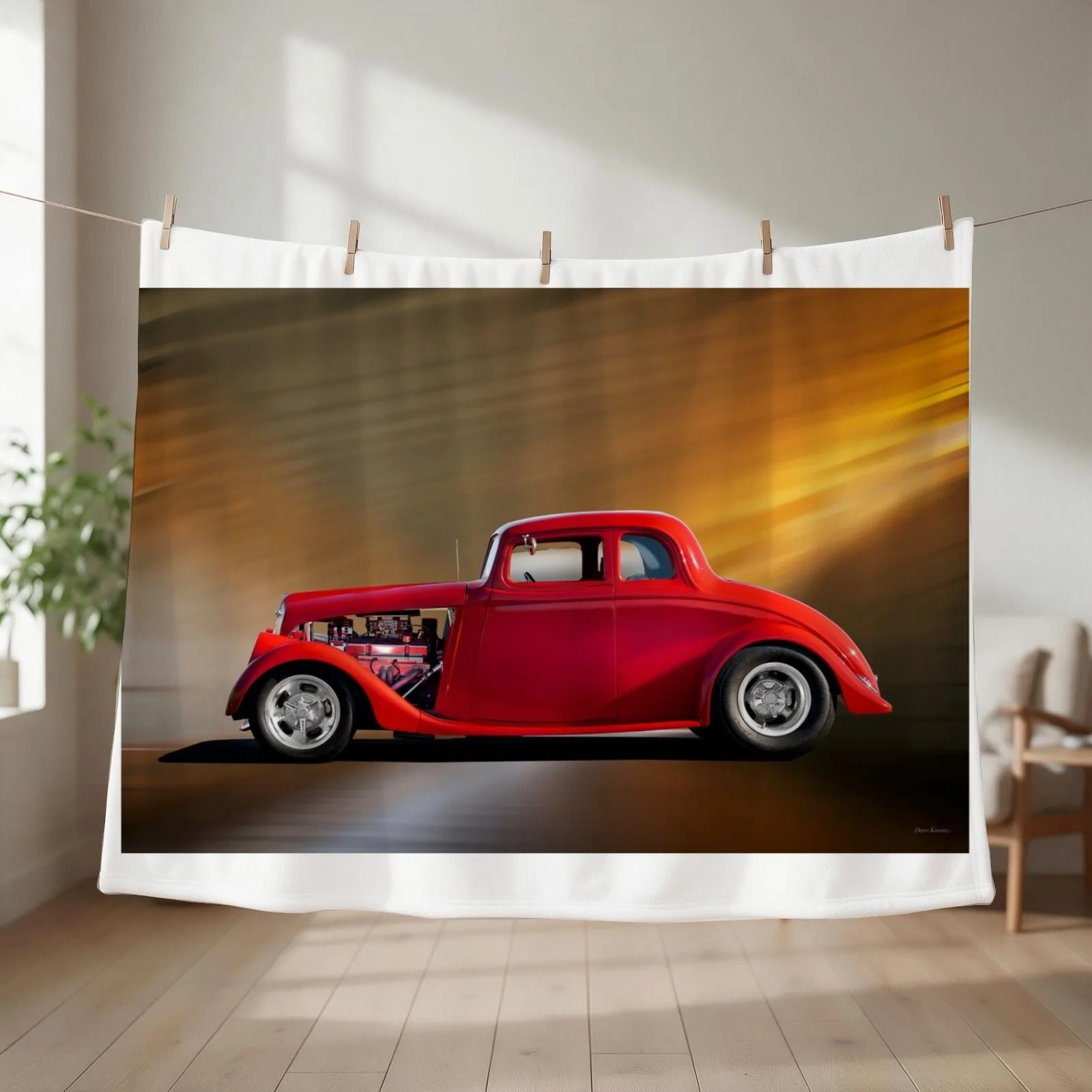 1933 Willys Model 77 Coupe Throw Blanket couch cozy soft plush fuzzy picnic outdoor blanket
