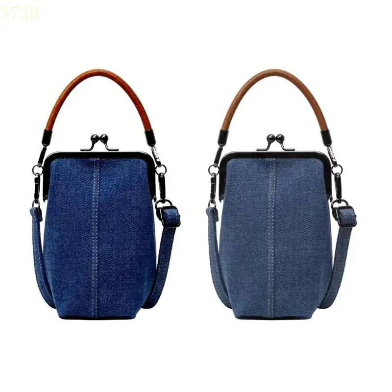 

573B Women Bag Retro Shoulder Crossbody Bag Commuting Bag Phone Bag Denims Purse