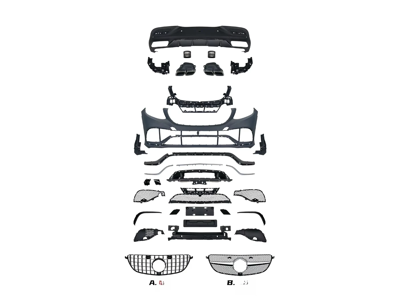 

New Wholesale Bodykit GLE63 Design Complete Body Kit for GLE Coupe C292 2015-2019 Gloss Black/Carbon Look