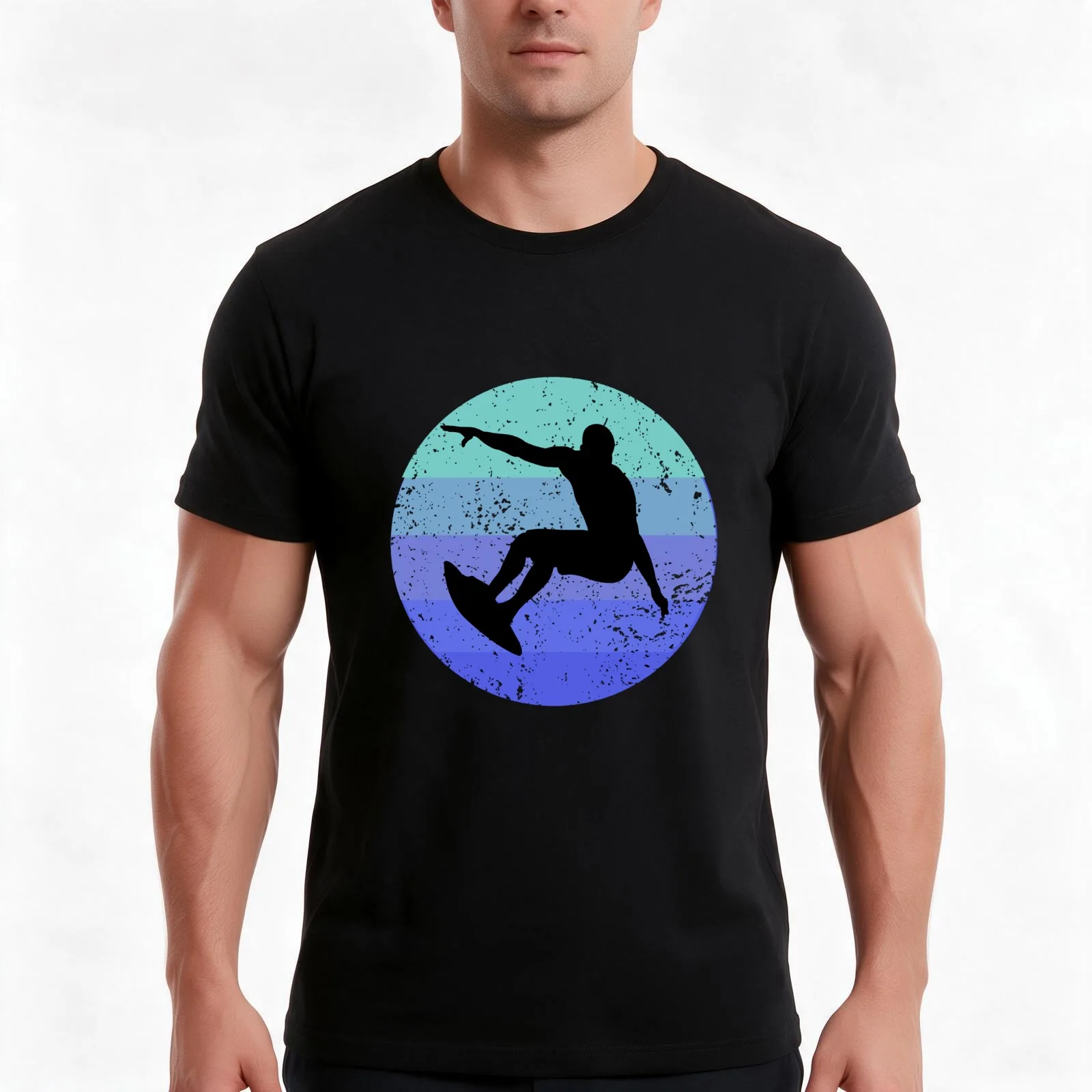 Surf Lover T-Shirt, Summer Casual Cotton Tee, Oversized Streetwear Tops, Vintage Graphic Print, Loose Fit Short Sleeve