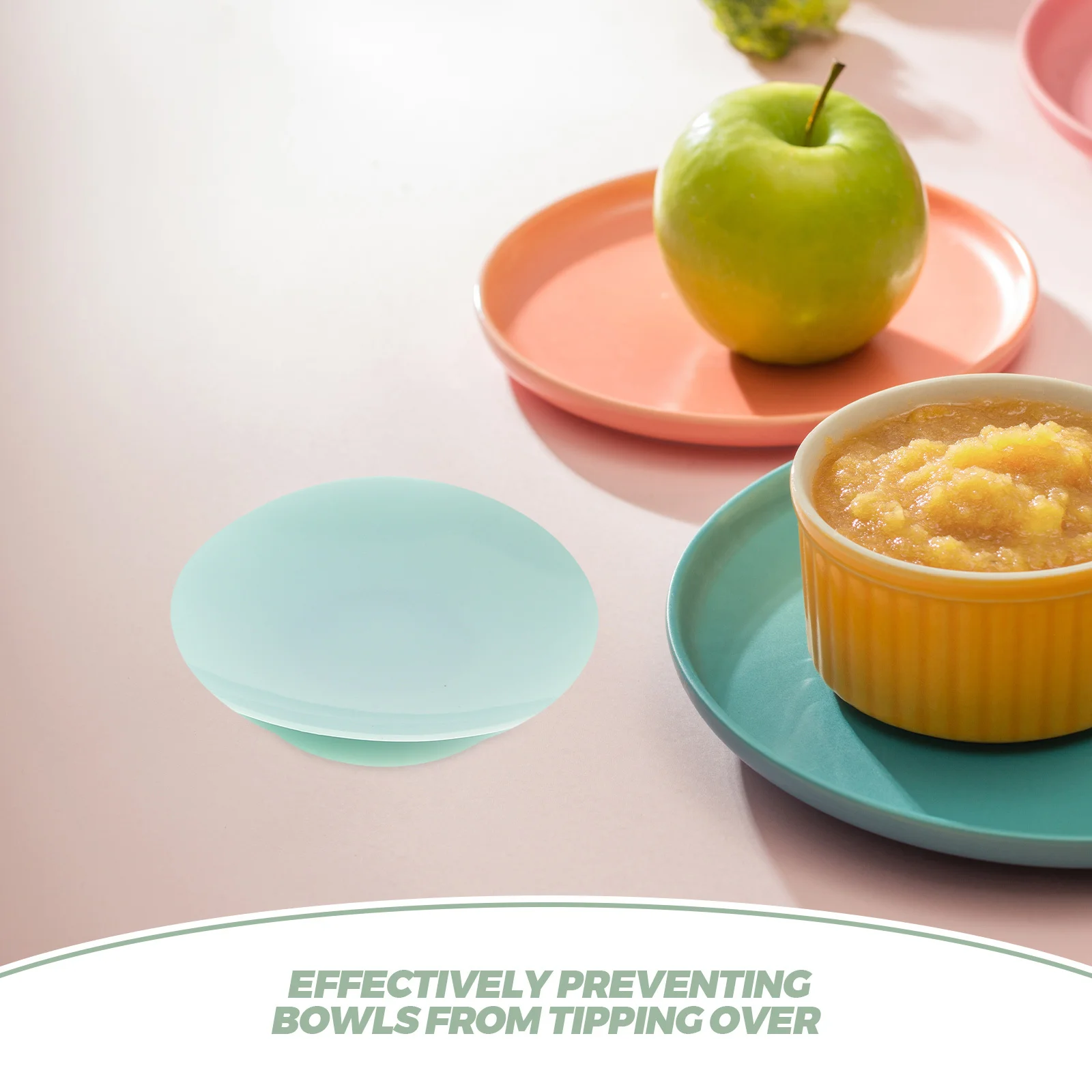 3 pezzi piastre di aspirazione in silicone per i più piccoli piatti per bambini set di piatti da pranzo antiscivolo resistenti alle cadute per pazienti anziani piatto alimentare