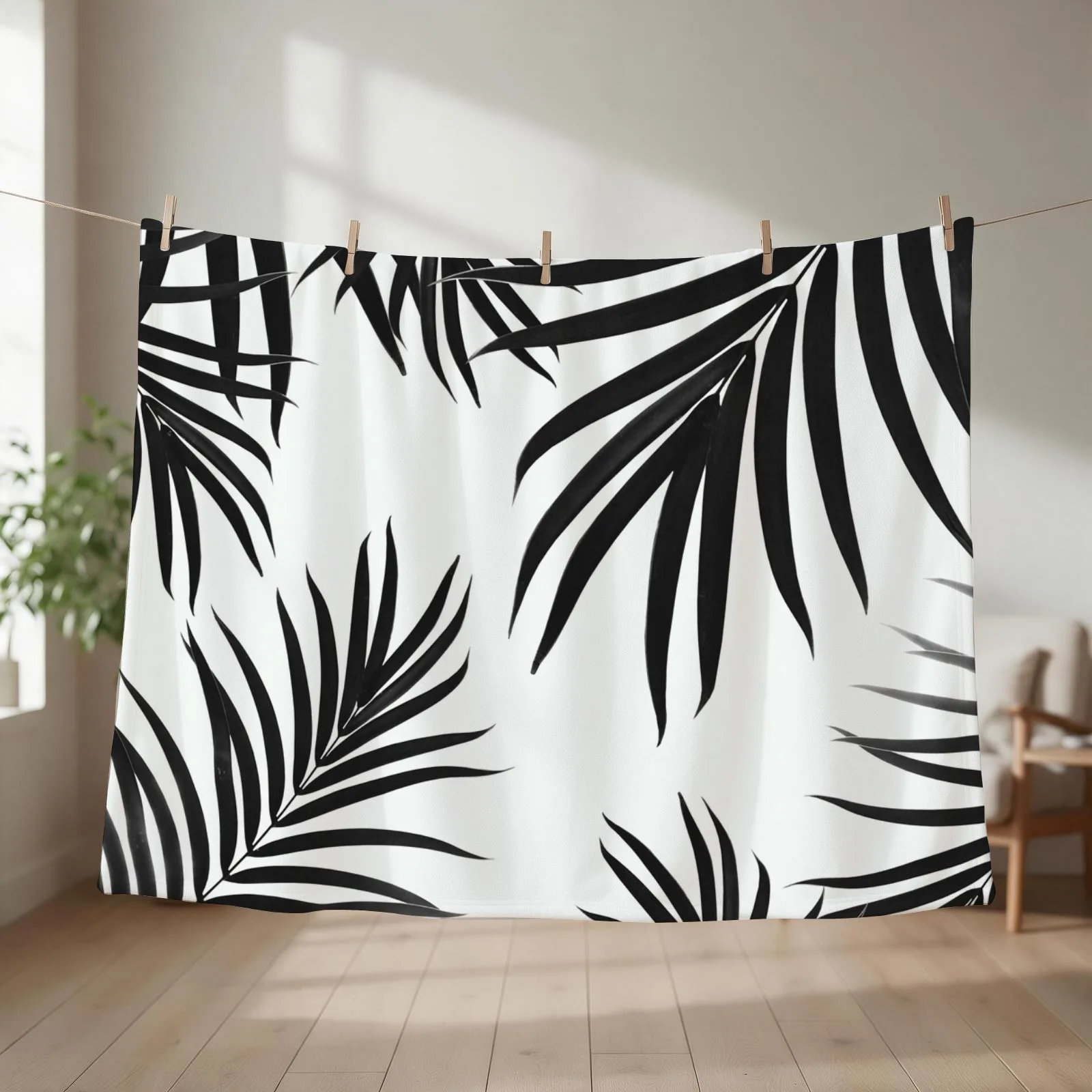 Palm Leaves Pattern Summer Vibes #2 #tropical #decor #art Throw Blanket Softest Baby Sofa Quilt cosplay anime Blankets
