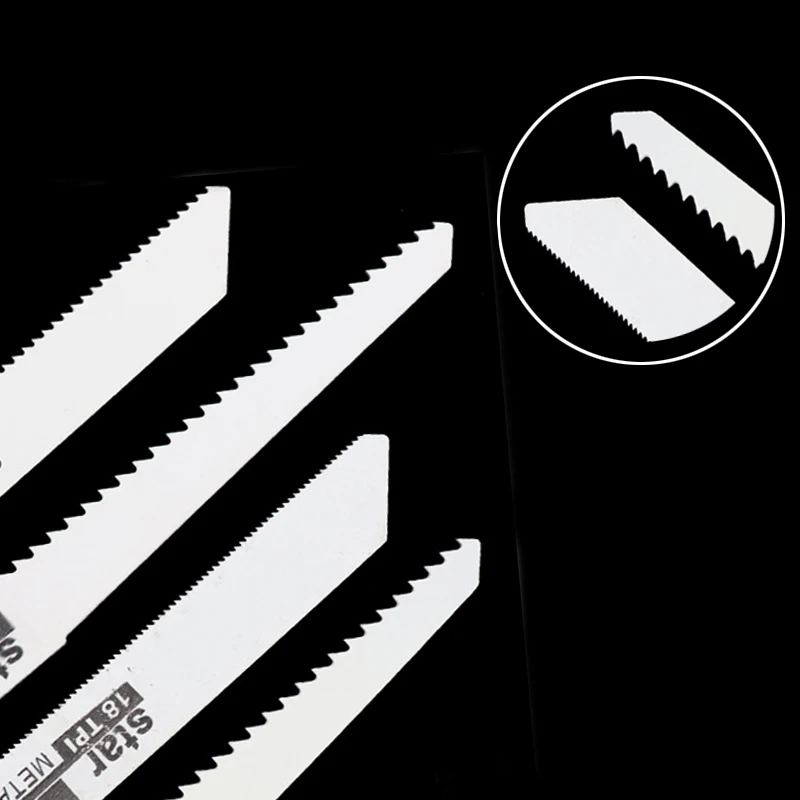 Reciprocating saw blade Woodworking knife saw Metal keel saw steel carbon steel woodworking coarse fine teeth white 4pcs