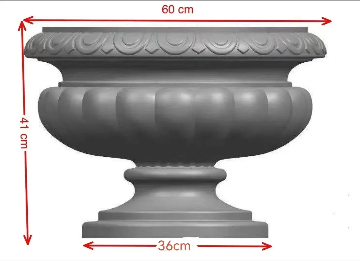 Reazone ABS Diameter 60cm Plastic Precast Concrete Flower Pot Planter Molds for Sale