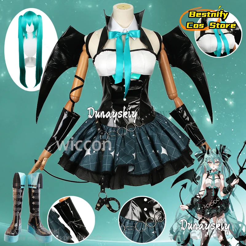 

Mikuuu Game Project Sekai Косплей Аниме Костюм Маленькие Еноты Kawaii Платье Jirai Kei Девушки Лолита Демон Крыло Хвост Костюмы