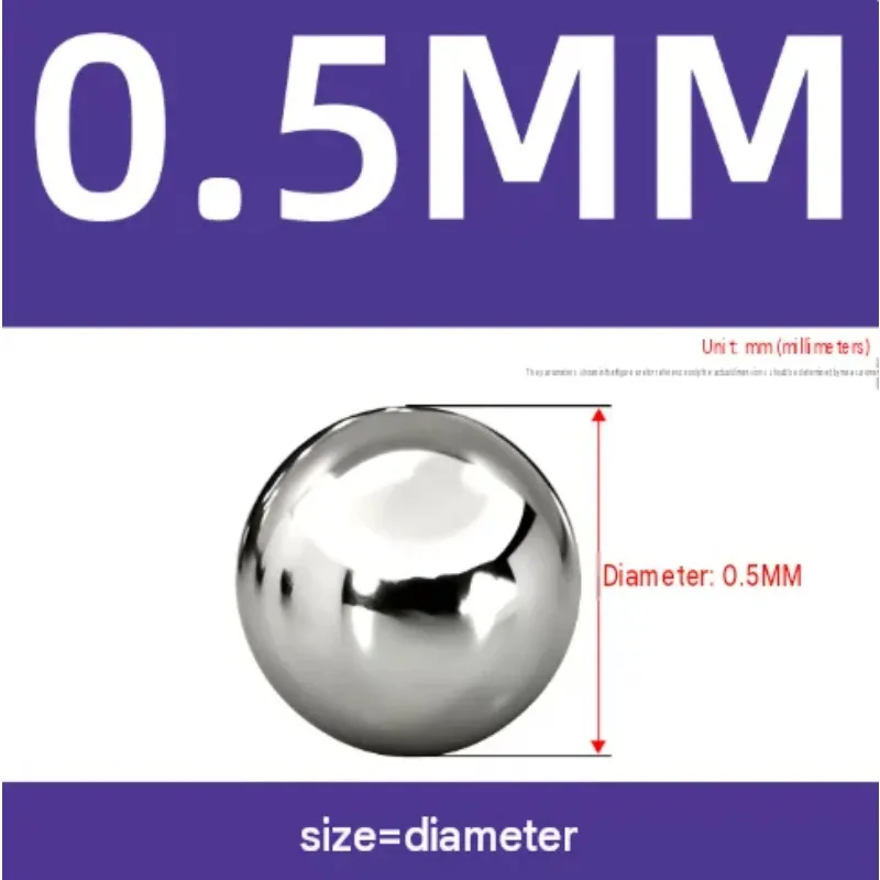1-1000pcs Solid 304 Stainless Steel Ball Dia 0.5/0.7/0.8/1/1.4/1.5/1.8/2/2.38/2.5/3.175-60mm Precision Smooth Bearing Steel Ball